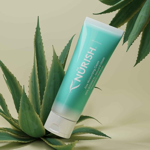 NURISH Advanced Moisturizing Cream | Natural & Vegan | Hand & Body Moisturizer for all Skin Type | Non-Comedogenic | Use 1/4 as much as other creams | Protects skin all day, Travel Friendly 3.4 Ounce