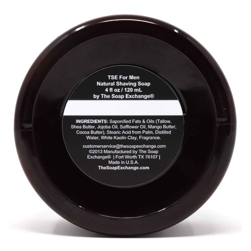 TSE for Men Nag Champa Shaving Soap with Tallow and Shea Butter. Natural Ingredients for Rich Lather and a Smooth Comfortable Shave. Artisan 4.5 oz Semi-Soft Italian Style. Made in the USA.
