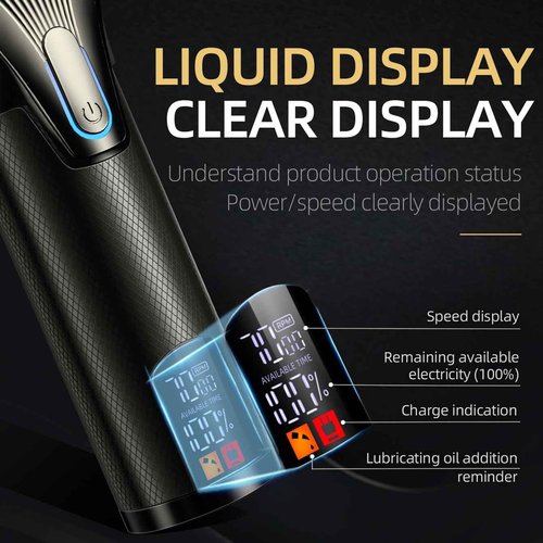 KIKIDO Hair Clippers for Men + T-Blade Trimmer Kit, Rechargeable Barber Trimmer with LCD Display & Guide Combs for Hair Cutting, Cordless Hair Clipper, Professional Clippers Set for Home Use