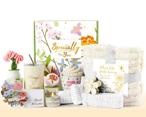 Birthday Gifts for Women, Care Package Get Well Soon Gift, Relaxing Spa Gift Baskets Unique Gifts for Women, Thinking of You Gifts Christmas Gift for Mom, Wife, Sister, Best Friend
