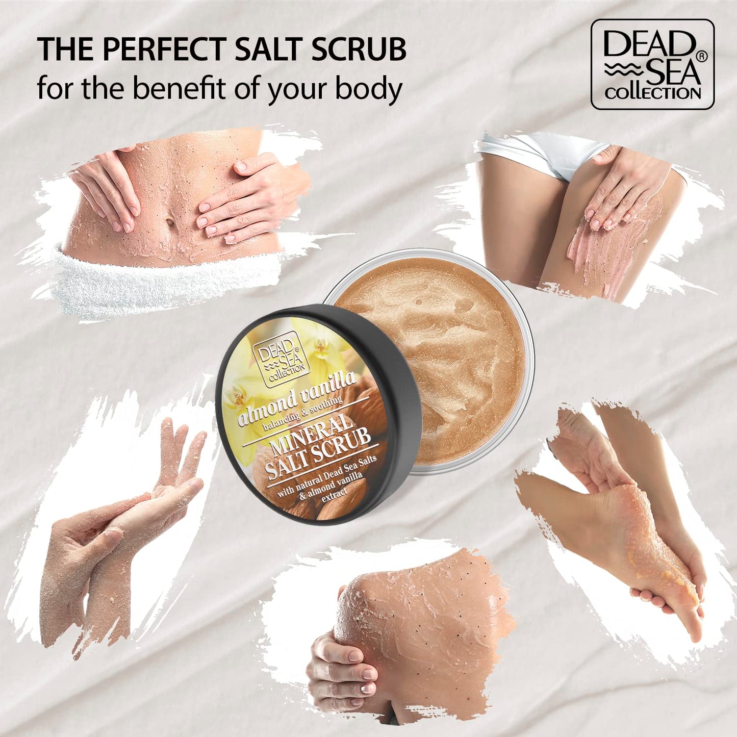 Dead Sea Collection Watermelon Salt Body Scrub - Large 23.28 OZ - with Pure Oils and Dead Sea Minerals