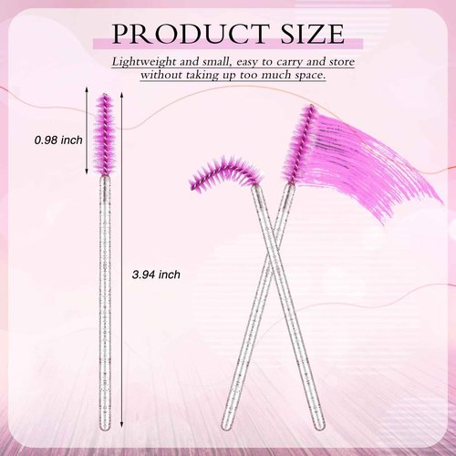 Skylety 1000 Pcs Disposable Mascara Wands Bulk Mascara Eyelash Brush Makeup Applicator Eyelash Wands for Eye Lash Extension, Eyebrow Comb, 3.9 x 0.2 x 0.3 Inch (Purplish Red)