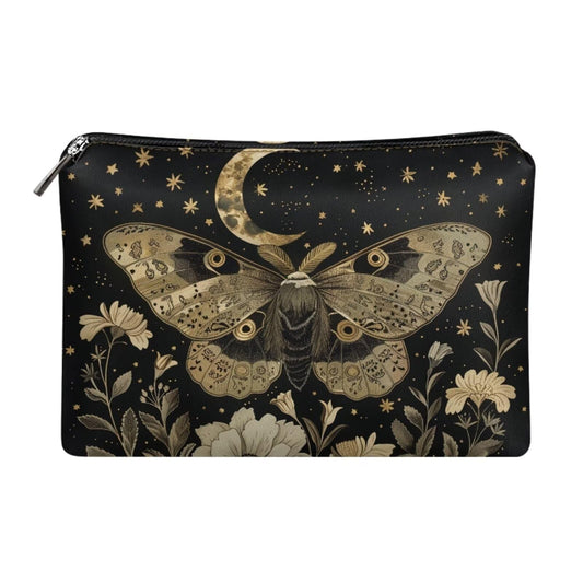 ELEDIZI Goth Moon Star Butterfly Makeup Bag for Purse Travel Toiletry Bag for Women Carry On Waterproof Cosmetic Bag for Travel Cute Travel Bag for Skincare Travel Accessories for Women Toiletry Items