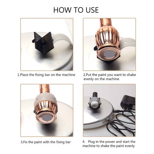 Laza Nail Lacquer Shaker Nails Gel Polish Varnish Adjustable Bottle Shaking Machine Shake Evenly Tools for Nails Art - Sliver