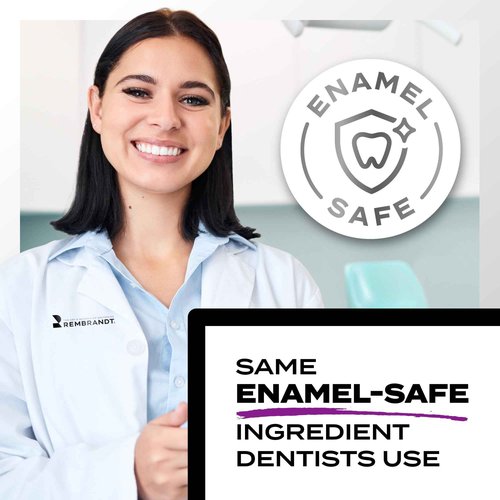 Rembrandt Teeth Whitening Strips, Gentle White, Sensitive Teeth Whitening, Gently Remove Tough Stains, Enamel-Safe, 28 Whitening Strips (14 Treatments)