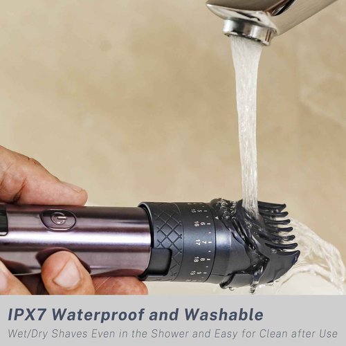 Beard Trimmer for Men, Electric Razors and Hair Clippers Set, Precision Dial Adjustable 20 Settings, All-in-One Shaving Kit for Mens Face Head Nose Body, IPX7 Waterproof Wet/Dry, USB-C Charge Dock