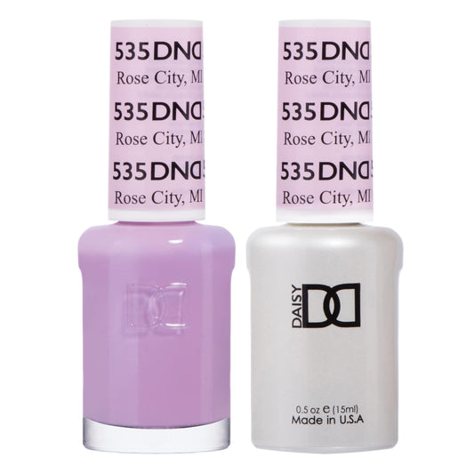 DND Gel Polish Set - 1 each of Pink Gel Polish and Pink Nail Polish, 535 Rose City, 0.5 Fl Oz