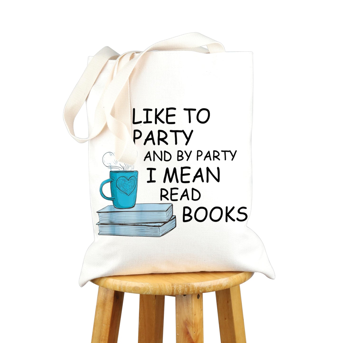 VAMSII Book Lover Tote Bag Book Shoulder Bag Funny Book Lover Gifts for Bookworms Reading Lover Gift (READ BOOKS Tote)