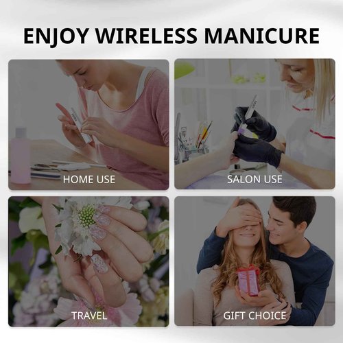 AIRSEE Mini Handheld UV Light for Gel Nails,Portable Rechargeable Nail Lamps,2 Timers for Fast Nail Extension,Rhinestone Glue Decoration,Gel Nail Strips at Home,Travel(White)