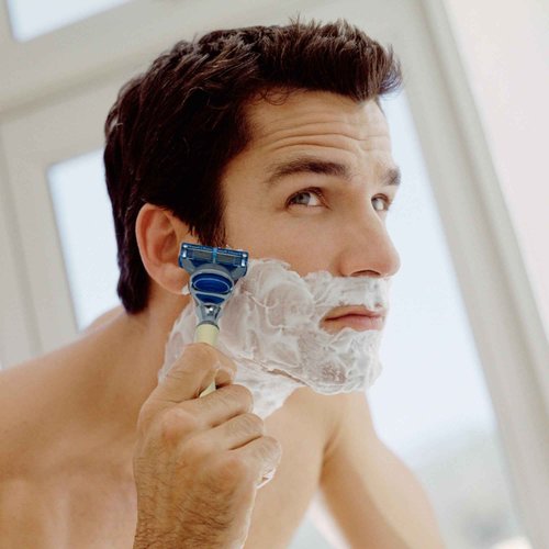 GENTS Fusion Compatible Razor Handle - Faux Ivory with Chrome Tip - 5 Blade Cartridge System - Men’s Shaving Handle