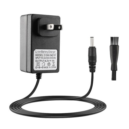FNKTQL 4.2V Charger for Wahl Trimmer 9818 9818L 9888L 9916D 9918D Groomer Clipper 9854-600 9855 79600-2101 S004mu0400090, Replacement Wahl Shaver Trimmer Power Cord with Cleaning Brush