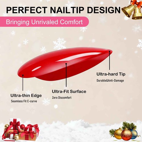 ELSAGIRL 5 Styles Red Cat Eye Press on Nails, 160PCS 16 Sizes Short Almond, Soft Gel Fake Nails for Women Girl Gift& Daily Wear,Christmas