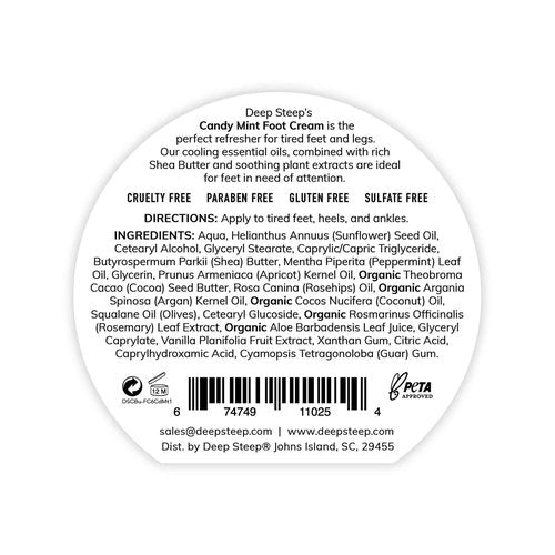 Deep Steep Candy Mint Foot Cream, 6oz (Pack of 2)