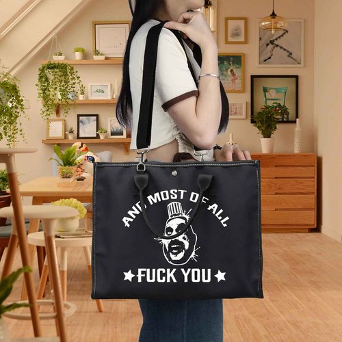 BWWKTOP Captain Spaulding Cosmetic Makeup Bag Horror Movie Inspired Gifts And Most Of All Fu*k You Zipper Pouch Bag For Movie Fans (And Most BG)