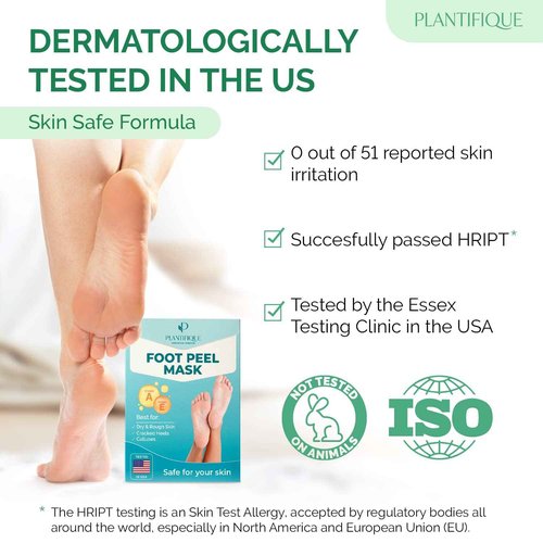 PLANTIFIQUE Foot Peeling Mask 2 Pack Jasmine and Foot Peeling Mask 2 Pack Strawberry