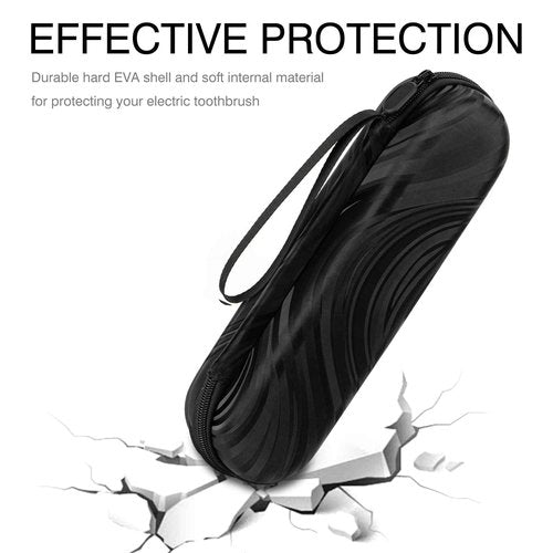 TOCCOOL Electric Toothbrush Case, Carrier Bag for Travelling, Portable Toothbrush Carrying Case Holder Compatible with AquaSonic, Sumkyle, Oral-B iO Series, Philips Sonicare. (Black)