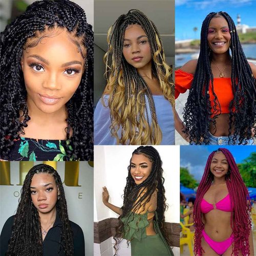 Human Braiding Hair, 2 Bundle 100g 16 Inch Boho Braids Human Hair 12A Deep Wave Bulk Brazilian Virgin No Weft Wavy Hair Extension for Boho Knotless Balayage Brown to Blonde