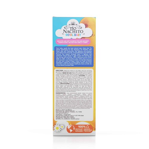 Tio Nacho TIO Nachito Hypoallergenic Baby Shampoo with Royal Jelly & Chamomile - Gentle, Tear-Free Body Wash, 13.5 fl oz (Pack of 3)