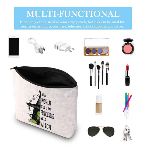 GJTIM Wicca Witchcraft Gift Witch Travel Makeup Bag - 'Be A Witch' Zipper Bag