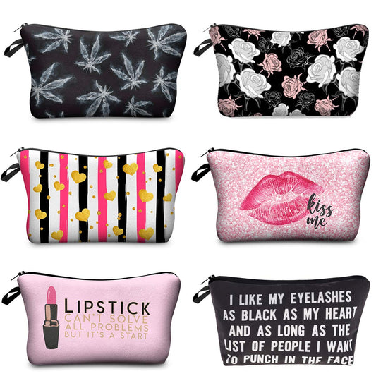 Cosmetic Bag Sets for Women, Makeup Bag Sets of 10 9 Roomy Makeup Bags Travel Waterproof Toiletry Bag Accessories Organizer Sloth Gifts Bridesmaid Proposal Gifts (6PCS, Floral)