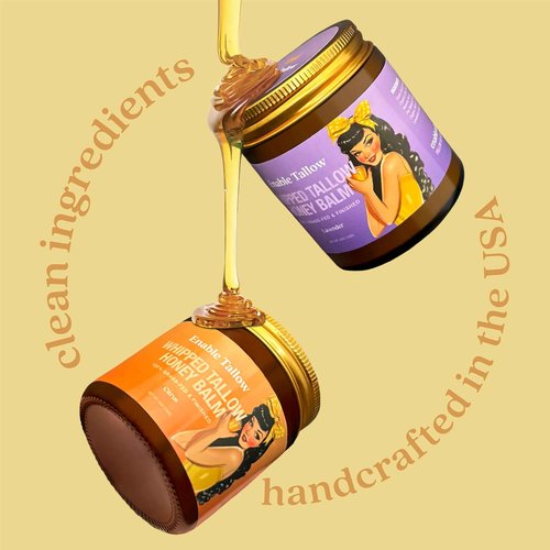 Enable Tallow Face & Body Cream – Whipped Beef Tallow & Manuka Honey Balm for Dry Skin, Eczema & Sensitive Skin – Natural Moisturizer, Citrus Scent, 4oz
