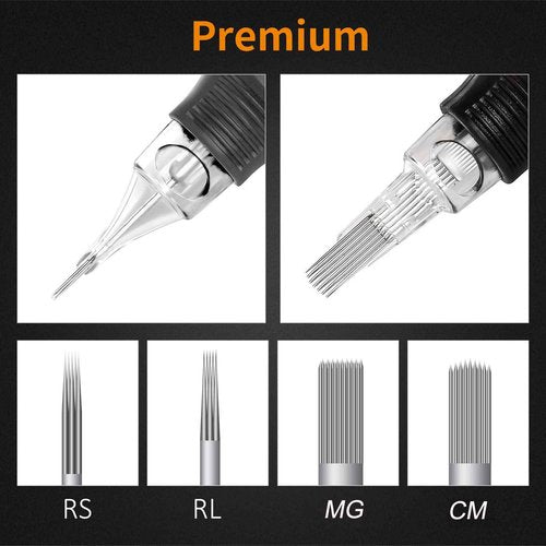 Jconly Tattoo Cartridge Needles - 80Pcs Mixed 1203RS, 1205RS, 1207RS, 1209RS