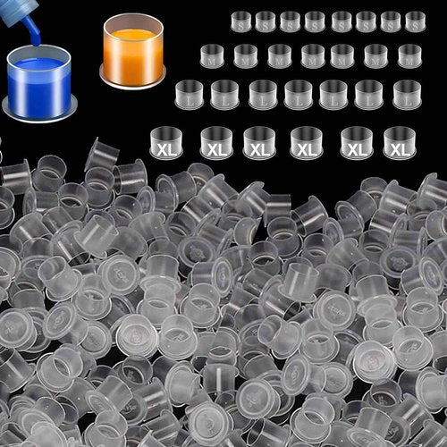 Ink Caps Cups, Urknall 1000pcs Ink Caps with Base #17mm Large Tattoo Ink Cups Tattoo Caps for Ink Tattoo Ink Cups Pigment Cups Tattoo Plastic Cap(#17MM)