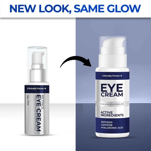 Under Eye Care Bundle: Eye Cream for Dark Circles, Puffiness & Bags with Retinol, Hyaluronic Acid & Caffeine + 30 Pairs Under Eye Patches for Dark Circles & Wrinkles, Anti-Aging Collagen Eye Masks for