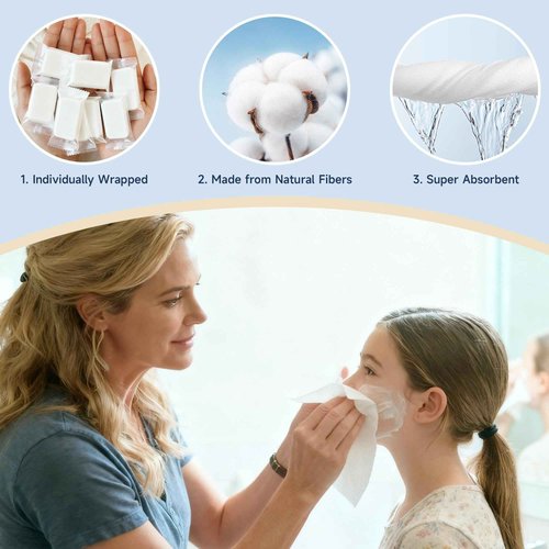 ANKEXIN 200 PCS Compressed Towels, Extra Thick Disposable Face Towel Tablets, Portable Bulk Compressed Coin Tissues for Home, Travel, Camping, Outdoor Sports
