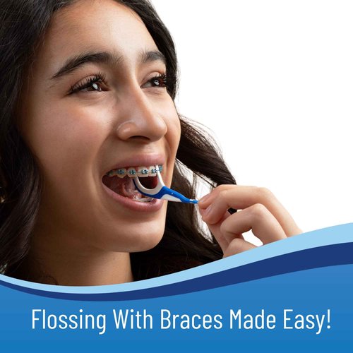OrVance Braces Flosser - Designed for Braces for an Easy & Effective Clean, Ultra Strong Floss - 40 Count (Pack of 4)
