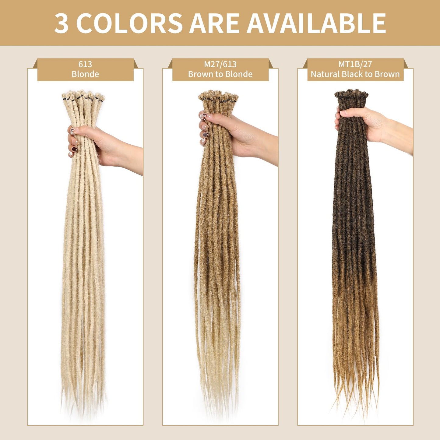 Long Dreadlock Extenisons 36 Inch 10 Strands 100% Handmade Synthetic Dreadlocks Ombre Reggae Loc Extensions Crochet Braid in Dreadlock Extensions Dreads Extensions for Women/Men(MT1B/27)