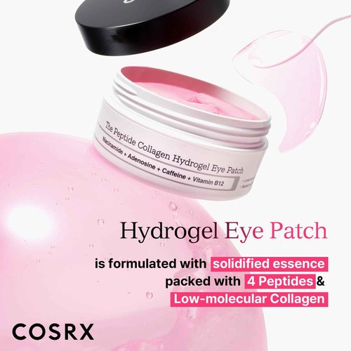 COSRX Advanced Snail Mucin Hydrogel Eye Patch + Peptide Collagen Hydrogel Eye Patch, Korean Skin Care