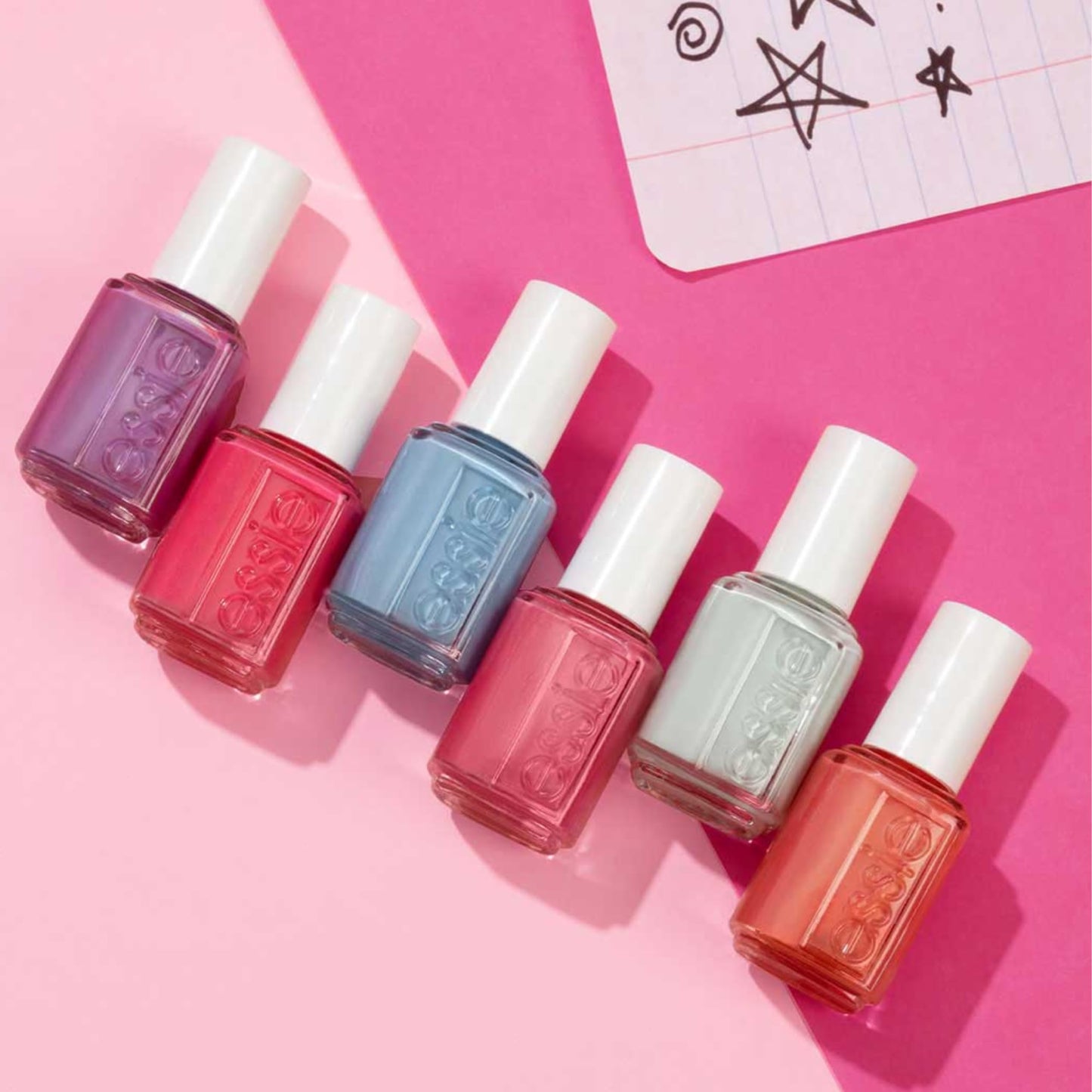 essie salon-quality nail polish, vegan, purple, shimmer, flirty flutters, 0.46 fl oz