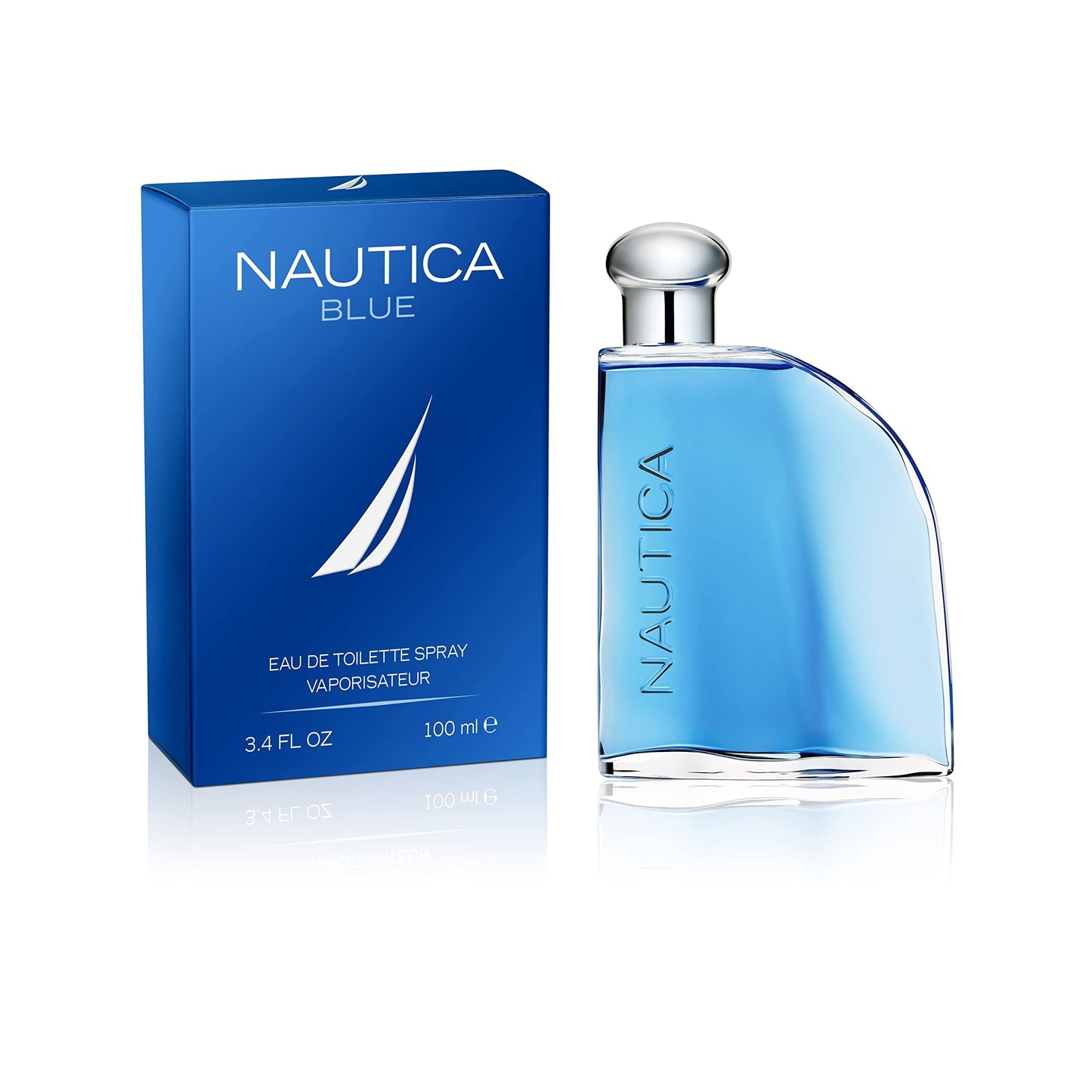 Nautica Blue Eau de Toilette 3.4 fl oz (Pack of 1), Notes of Basil, Jasmine, and Cedarwood, Men's Fragrance, Long Lasting, Everyday Fragrance, Travel Size