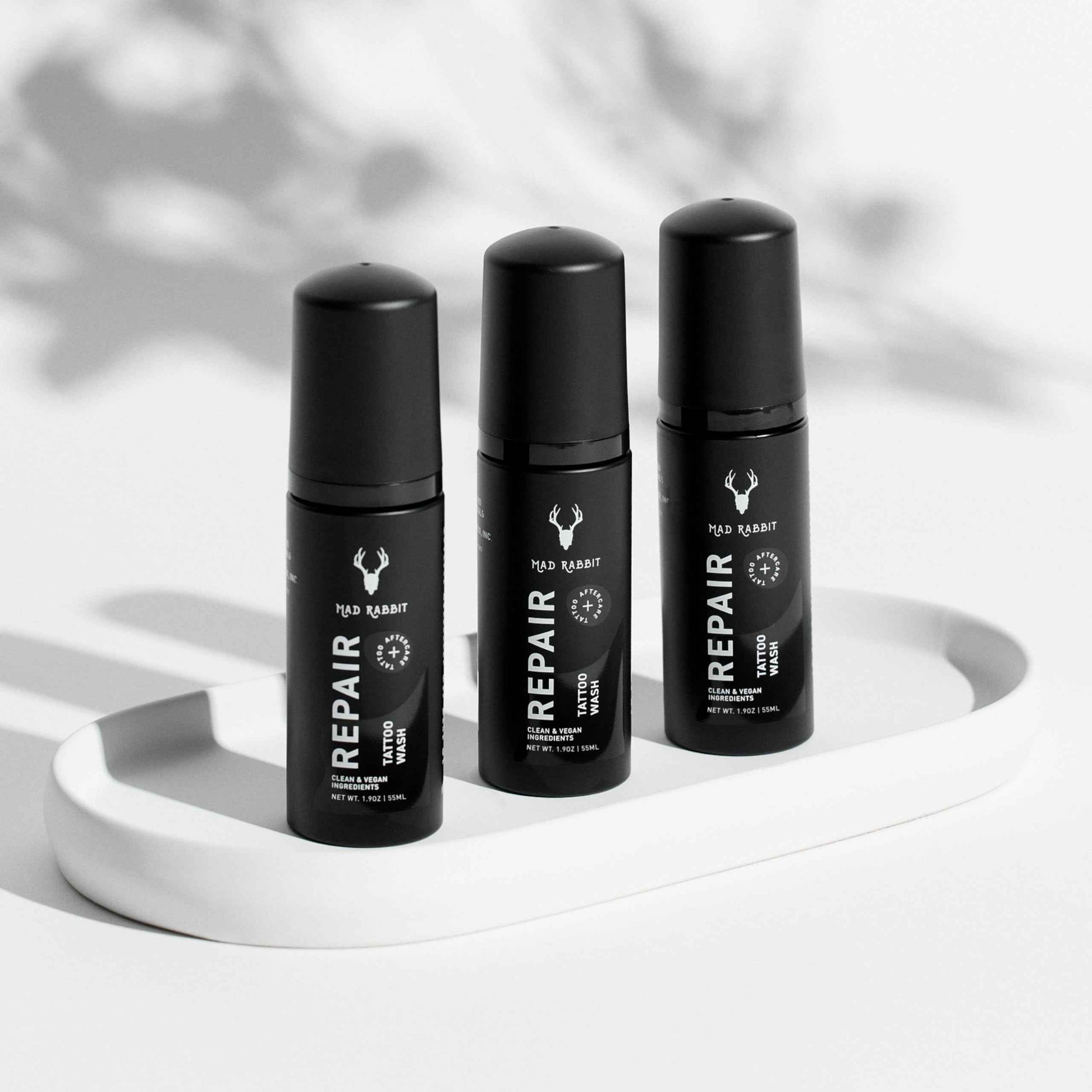 Mad Rabbit Tattoo Aftercare Bundle – Tattoo Soap & Soothing Gel – Fragrance-Free Foam Wash & Anti-Itch Moisturizer – Clean, Vegan, Unscented Tattoo Care for New Tattoos