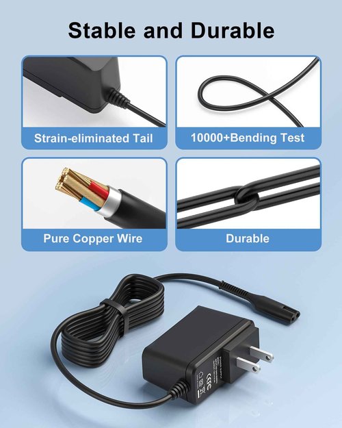 FGIEU 12V Shaver Charger for Braun Series 7 9 3 5 1 XT5 Electric Razor 3040s 340s 9385cc 370 720 760cc 790cc 720s-4 7865cc 9090cc 9330s 5018s 7020s 9095cc 3350cc-4 390cc for Braun Wall Charger
