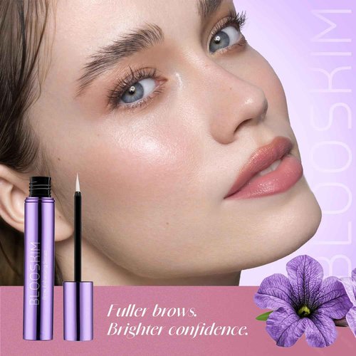 Blooskim Eyebrow Growth Serum for Women & Men – Natural Brow Enhancing Serum to Grow Thicker, Fuller Brows Fast – Nourishing Eyebrow Hair Growth - 0.17 fl oz