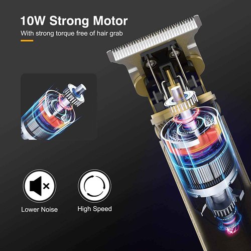 XASMA Professional Hair Clippers for Mens Zero Gapped Cordless Hair Trimmer Professional Haircut & Grooming Kit for Men Rechargeable LED Display (LED-Dragon)