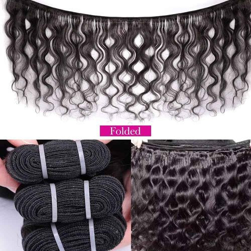 MSGEM 15A Body Wave Bundles Human Hair Brazilian Body Wave Human Hair Weave 1 bundle 18 Inch 100% Unprocessed Virgin Human Hair Extensions for Black Women Natural Color