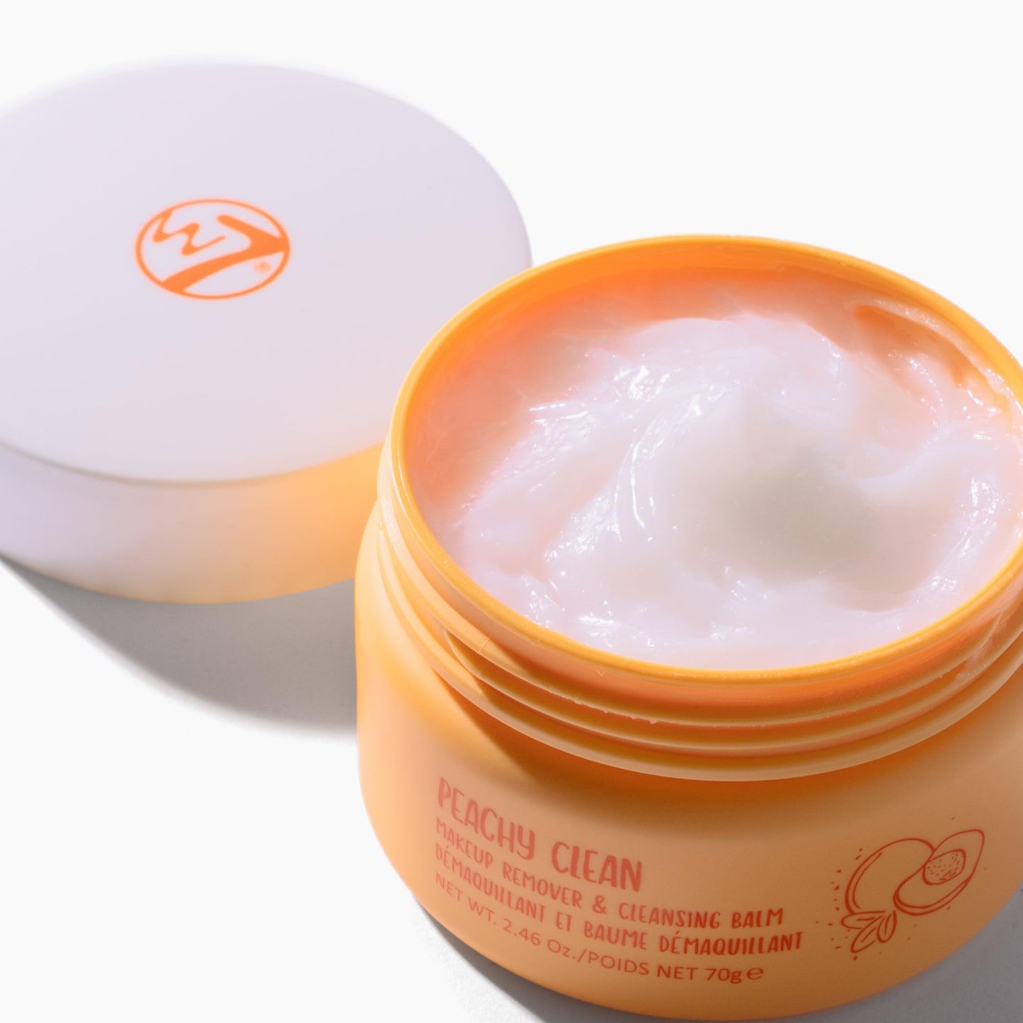 W7 Peachy Clean Face Cleansing Balm - Makeup Remover Melt With Fruit Juice - Clean Oil Free Skin