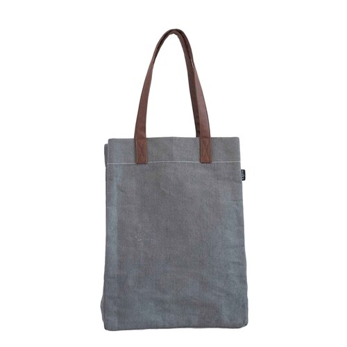 MAIKA Recycled Canvas Market Tote Bag, Waxed Ash
