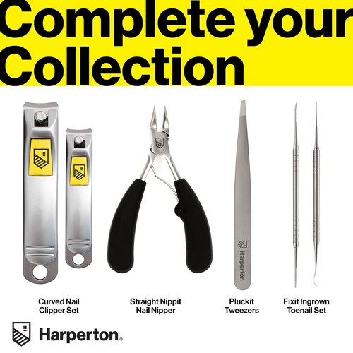 Nail Clippers Set + Cuticle Trimmer, Stainless Steel Ingrown Toenail Tool, Professional Fingernail & Toenail Clippers for Thick Nails, Non-Slip Cuticle Nipper Stainless Steel Cutter Fingernails and To