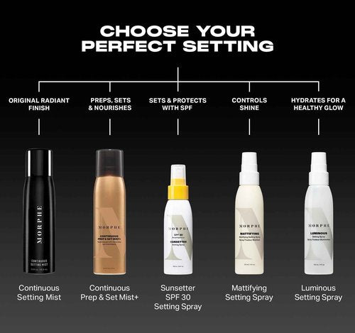 Morphe Jumbo Continuous Setting Spray - Micro-Fine Makeup Setting Spray with a Natural Radiant Finish - Helps Makeup Resist Caking or Fading & Increases Wear of Foundation (6.5 fl oz)