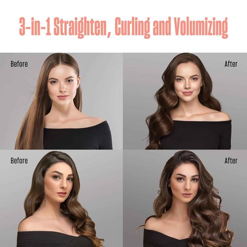 Bekind Twist Pro Upgraded Thermal Brush - 1.5 Inch Versatile Heated Round, Hot Air, Effortless Blowout Curling Hair Styling Tools, Negative Ion Blow Out Hot Round Brush, 20s Fast Heats (Peach)