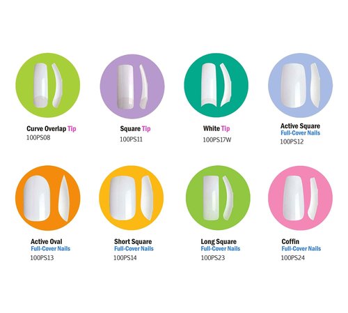 KISS 100 Acrylic Plain Nails (3 PACK, Square Tip)
