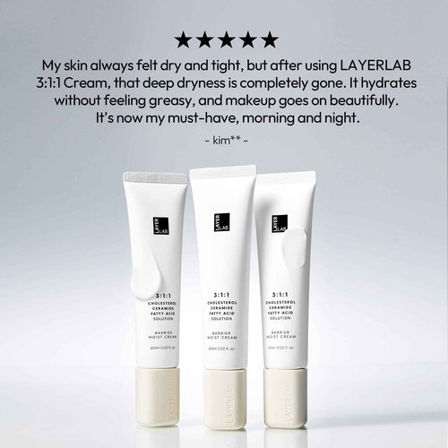 LAYERLAB Barrier Moist Cream - Up to 100H Hydration Face Moisturizer with Ceramide, Cholesterol, K-Beauty Skincare with Shea Butter for Deep Hydration & Moisture Barrier Support 2.02 fl oz