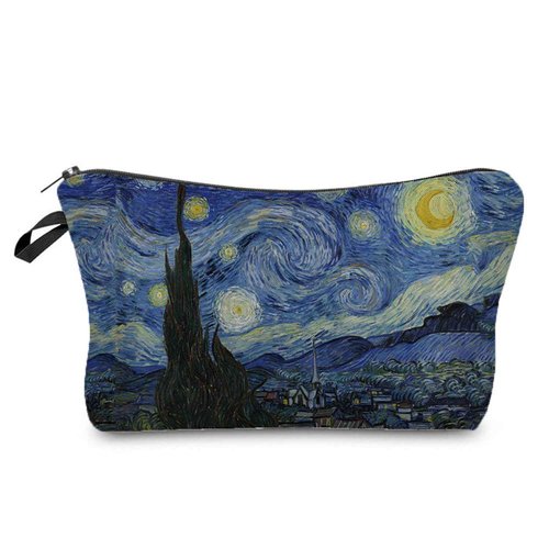 Livel lhood Women Travel Bag The Starry Night Pattern Printed Cosmetic Bag Makeup Bag Small Pouch Gift for Women hz2440