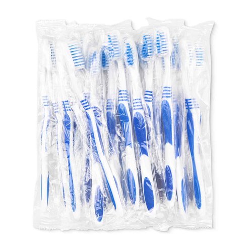 SLequipo 100 Prepasted Disposable Toothbrushes Individually Wrapped Pre Pasted Toothbrushes Soft Bristle Travel Tooth Brush Single Use Wrapped for Hotel, Camping, Travel and Gift for The Homeless