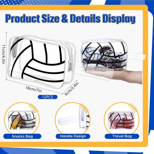 Meanplan 160 Pcs Volleyball Party Favors Volleyball Team Gifts Set Sports Accessories Include Cosmetic Bags Bracelets Hair Ties Hairbrushes Compact Mirrors Stickers for Sports Party Supplies