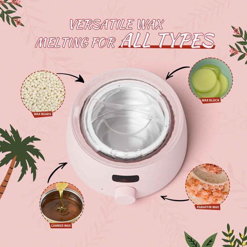 Ajoura Digital Wax Warmer, 10 minutes Quick-Heat Hair Removal Kit with Precision Temp. Control, Wax Heater including 30 Waxing Sticks & 2 Pairs of Gloves, Ideal Home & Salon Use for Whole Body